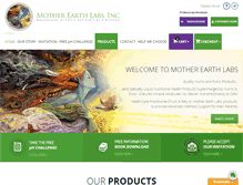 Tablet Screenshot of motherearthlabs.com